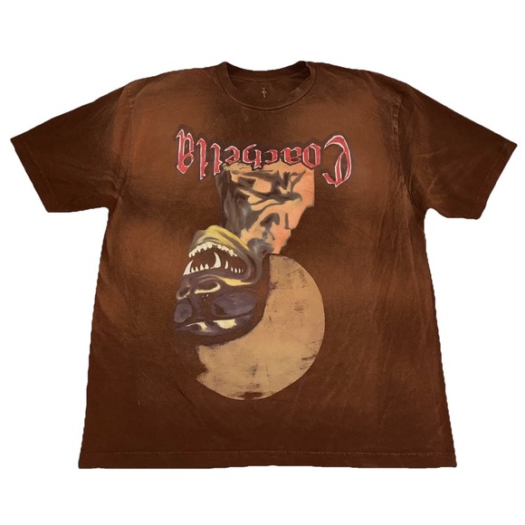 Travis Scott Coachella 2025 Nightshow Tee XL Brown NEW‎